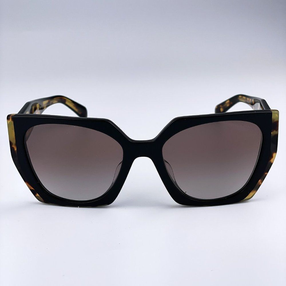 NEW Prada PR15WS 3890A7 Black Tortoise Dark Gray Gradient Square Women Sunglasse - Picture 2 of 9